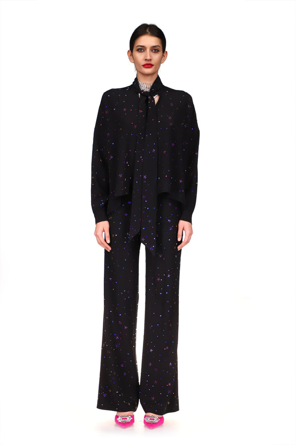 'INFINITE GALAXY' TIE BLOUSE - TOPS - Libertine