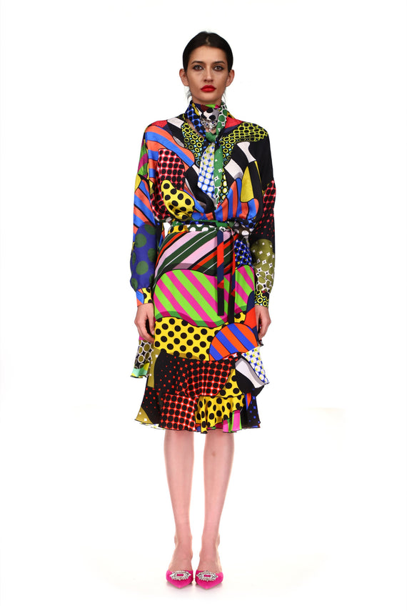 'ROY' RUFFLE WRAP SKIRT - SKIRTS - Libertine - Main image