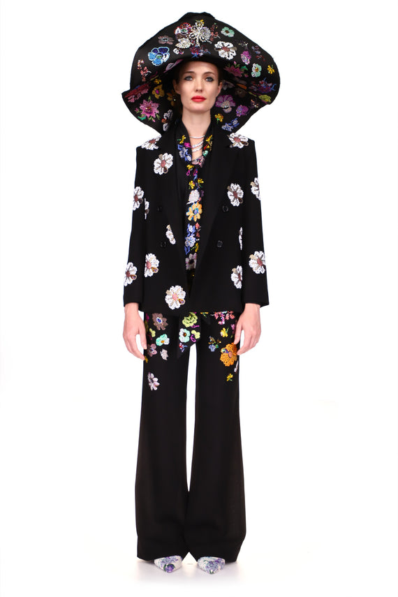 'WHITE FLOWER' DOUBLE BREASTED JACKET - BLAZERS - Libertine - Main image