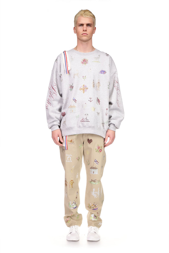 '19th Century Sampler' Pullover Sweatshirt - SWEATSHIRTS - Libertine - Main image