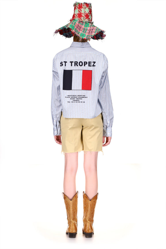 'ST. TROPEZ' CROPPED CLASSIC SHIRT - CLASSIC SHIRTS - Libertine