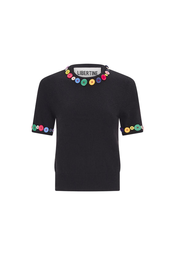 'CANDY BUTTONS' SHORT SLEEVE PULLOVER - - Libertine - Main image