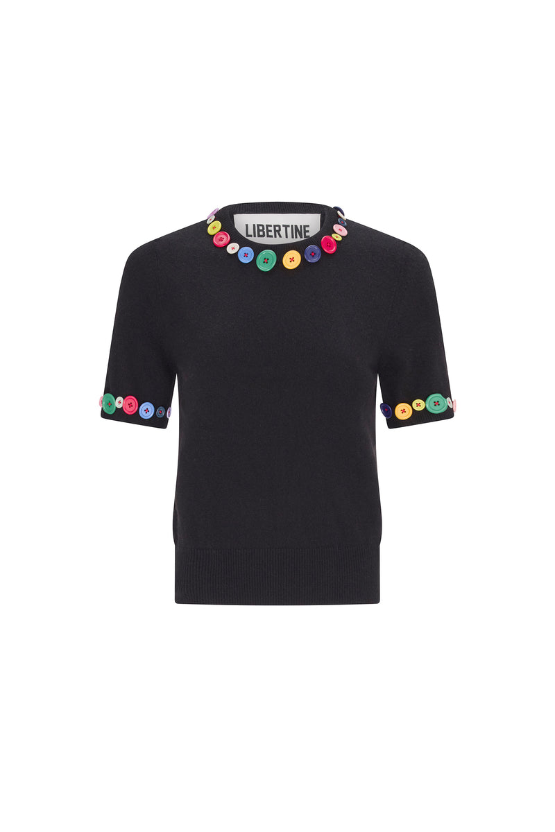 'CANDY BUTTONS' SHORT SLEEVE PULLOVER - - Libertine