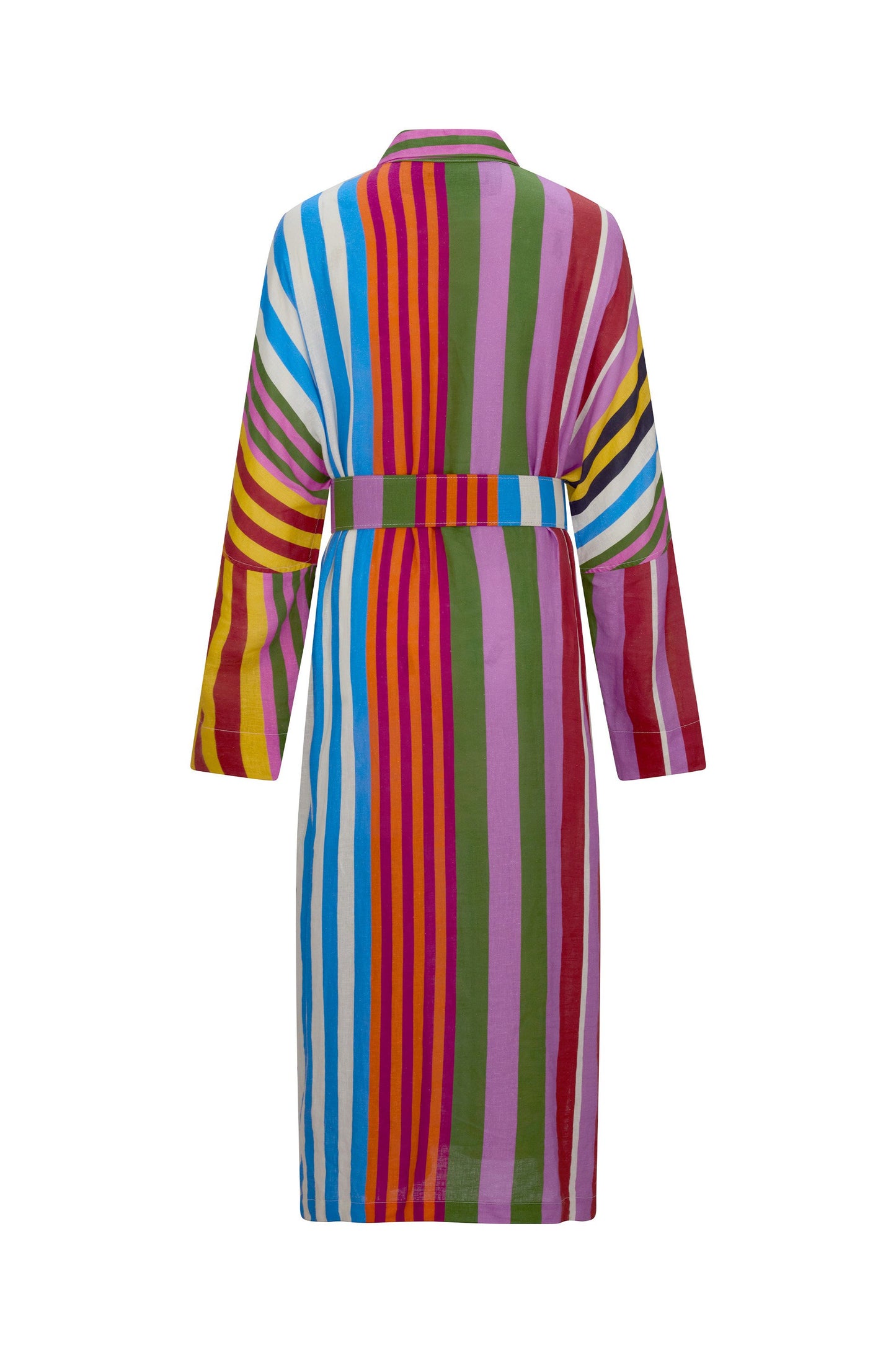 'TANGIER STRIPE' BELTED BUTTON DOWN SHIRT DRESS