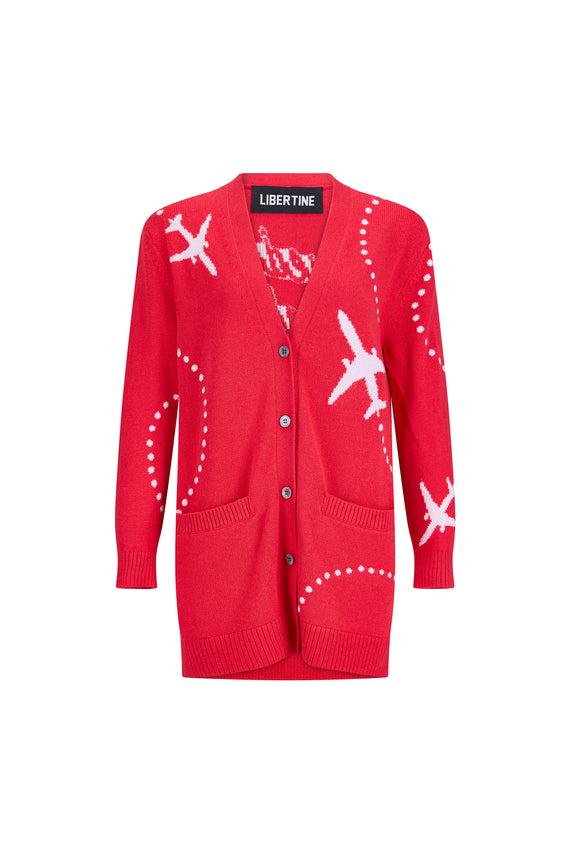 'ARRIVEDERCI DARLING' OVERSIZED CARDIGAN - - Libertine - Main image