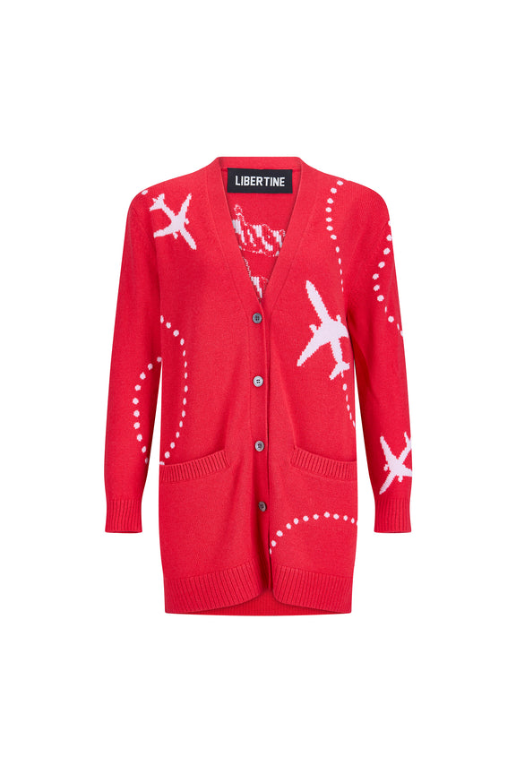 'ARRIVEDERCI DARLING' OVERSIZED CARDIGAN - - Libertine