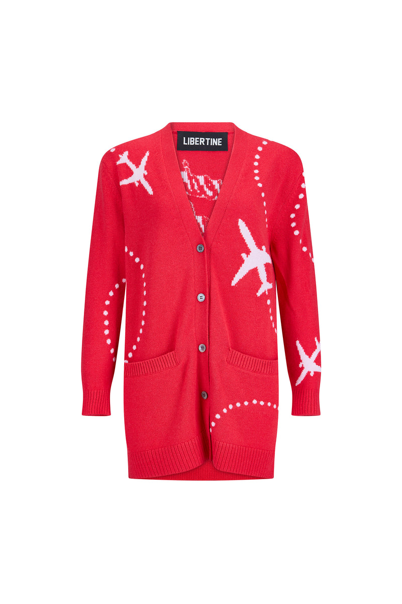 'ARRIVEDERCI DARLING' OVERSIZED CARDIGAN - - Libertine