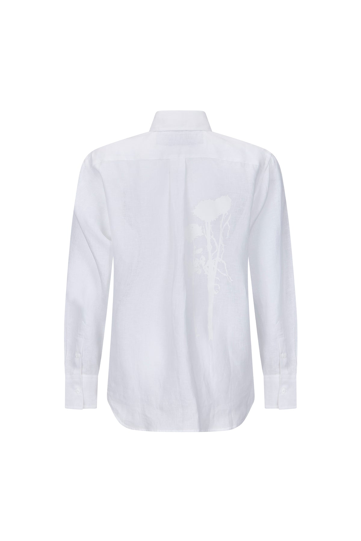 'WHITE ON WHITE HAND SILK SCREEN' NEW CLASSIC SHIRT - - Libertine