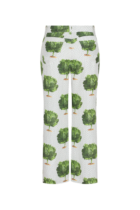 'LETTUCE DANCE TO THE BEET' CROPPED WIDE LEG PANT - - Libertine