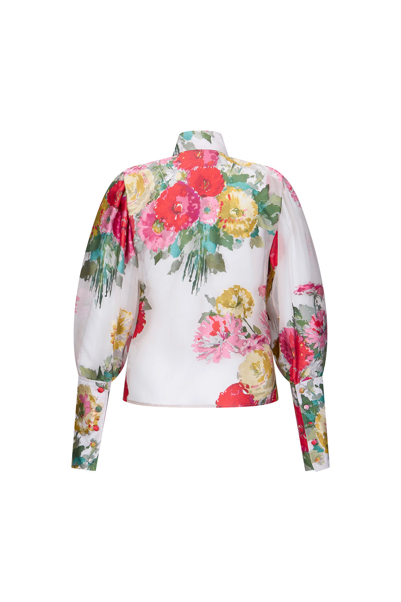 'PAT NIXON' BISHOP SLEEVE BLOUSE - - Libertine