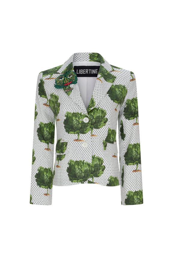 'LETTUCE DANCE TO THE BEET' CLASSIC JACKET WITH PATCH - - Libertine
