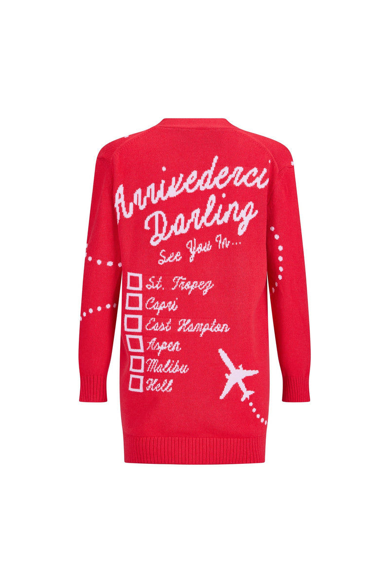 'ARRIVEDERCI DARLING' OVERSIZED CARDIGAN - - Libertine