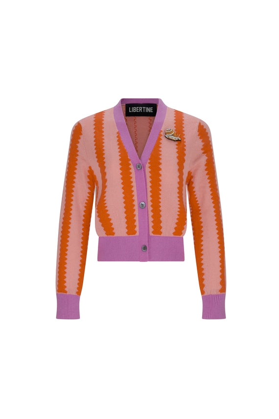 'SQUIGGLY SNAIL' SHRUNKEN CARDIGAN - - Libertine - Main image