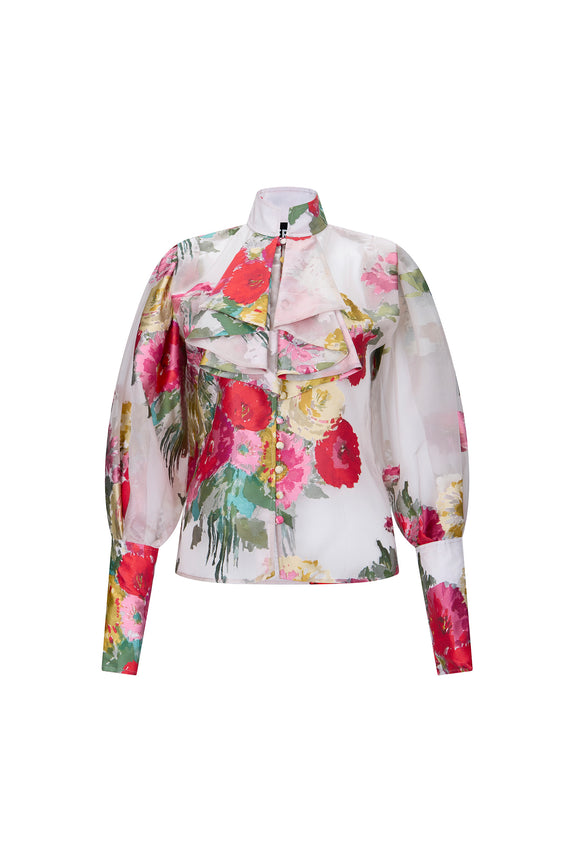 'PAT NIXON' BISHOP SLEEVE BLOUSE - - Libertine