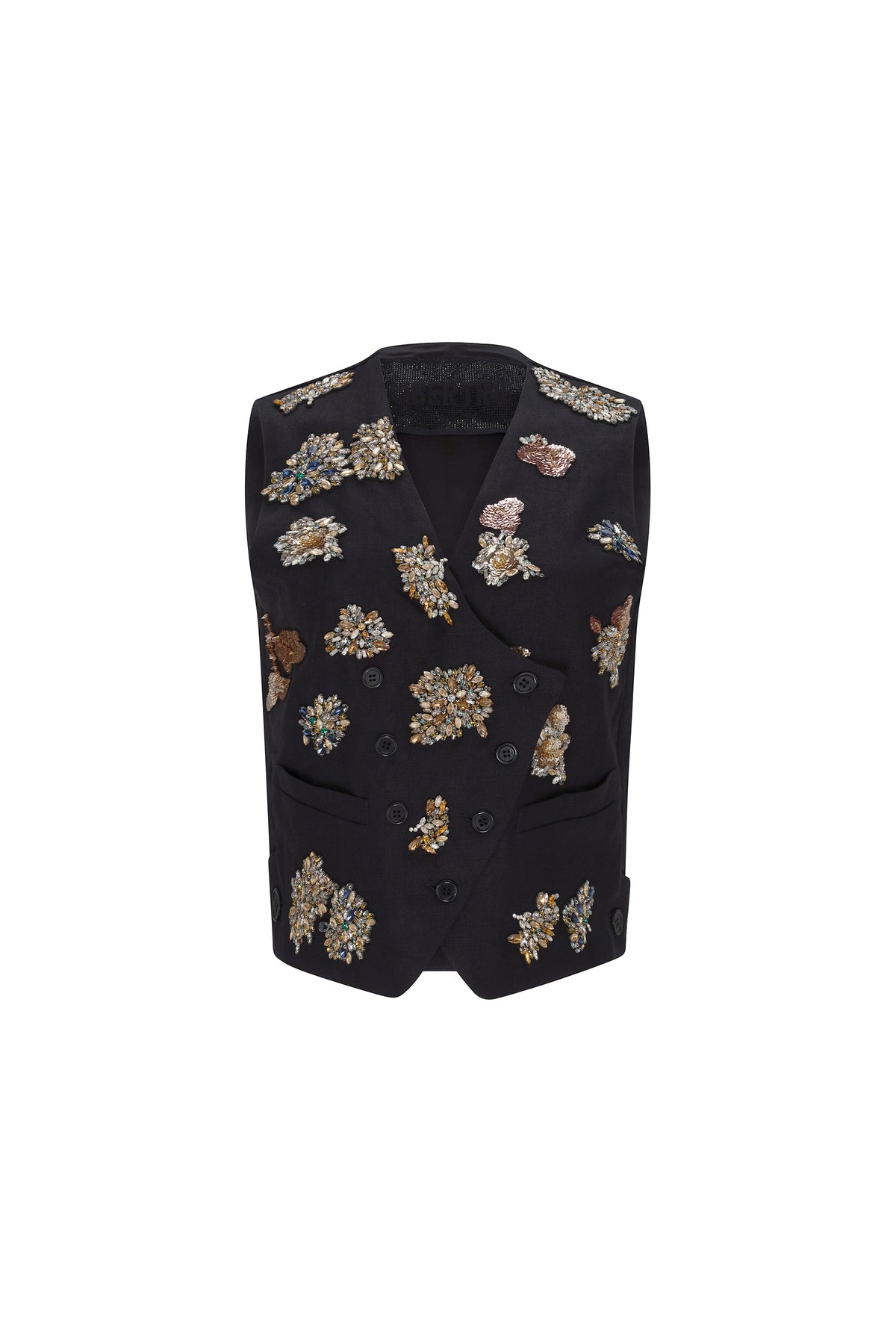 'LAVISH GARDEN' EMBELLISHED WAISTCOAT - - Libertine