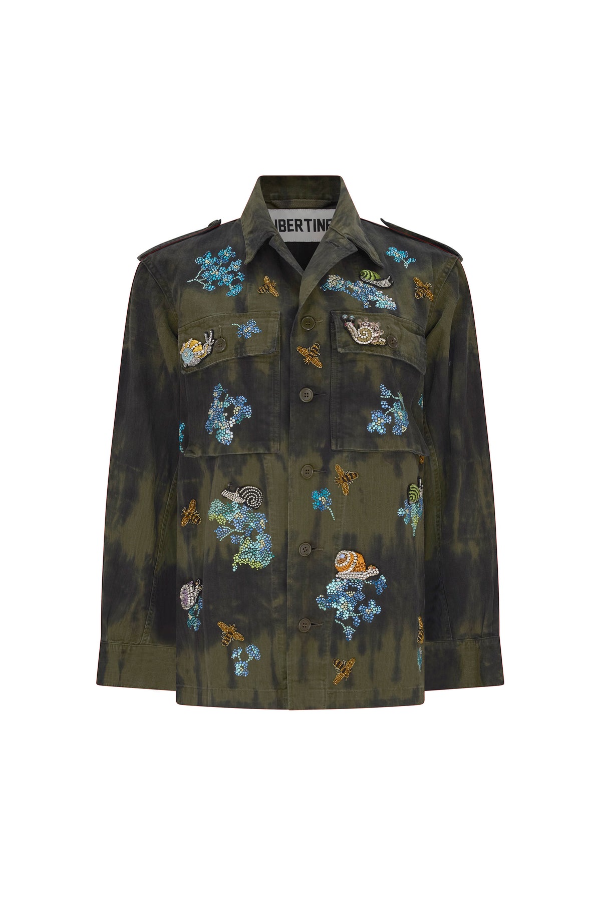'BUSY GARDEN' VINTAGE FRENCH MILITARY JACKET - - Libertine