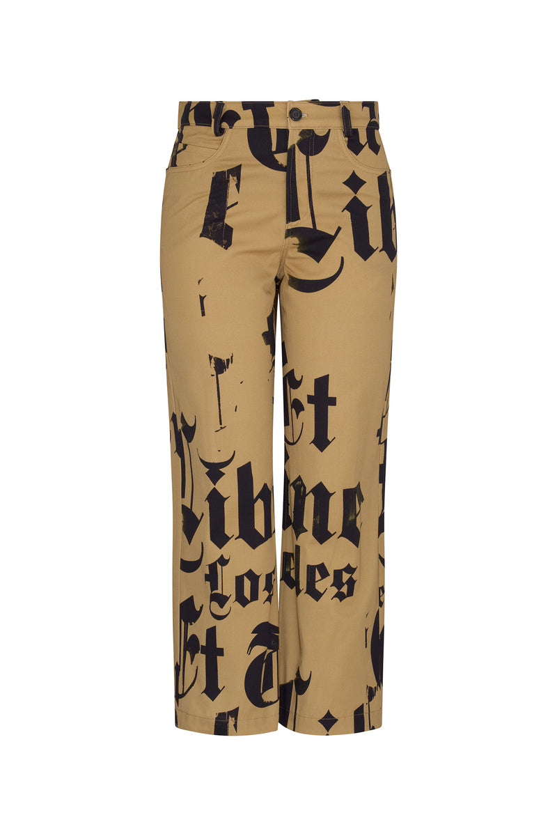 'LIBERTINE GOTHIC' CROPPED WIDE LEG PANT - - Libertine
