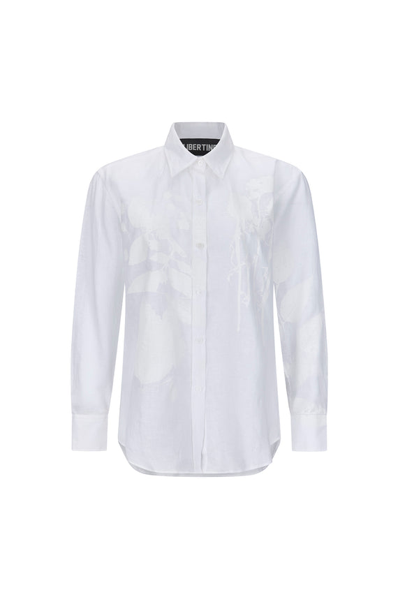 'WHITE ON WHITE HAND SILK SCREEN' NEW CLASSIC SHIRTS - - Libertine - Main image