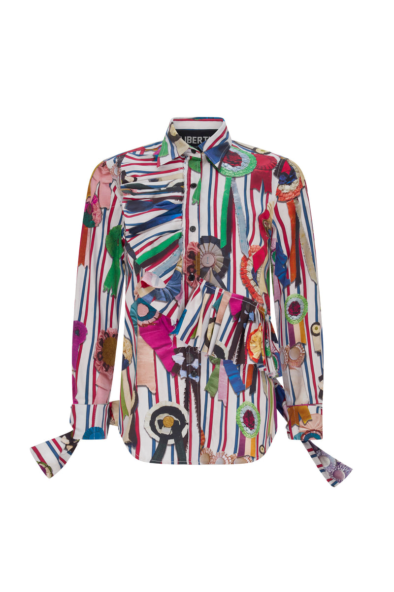 'FIRST PLACE' RUFFLE CLASSIC SHIRT - - Libertine