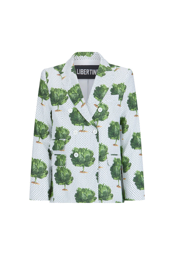 'LETTUCE DANCE TO THE BEET' DOUBLE BREASTED JACKET - - Libertine