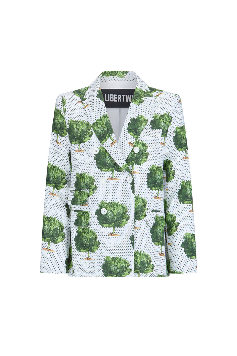 'LETTUCE DANCE TO THE BEET' DOUBLE BREASTED JACKET - - Libertine