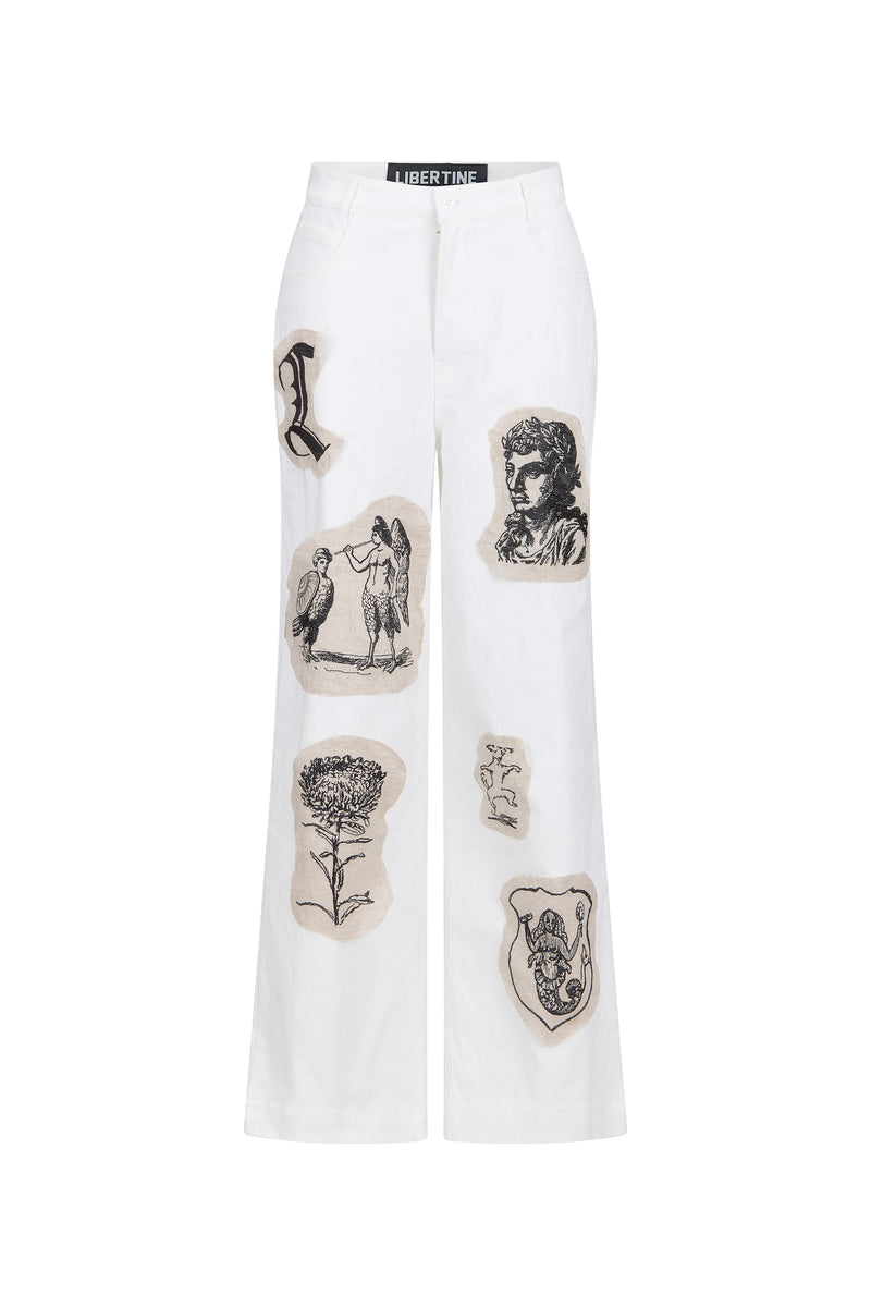 'NERO' CROPPED WIDE LEG PANT - - Libertine