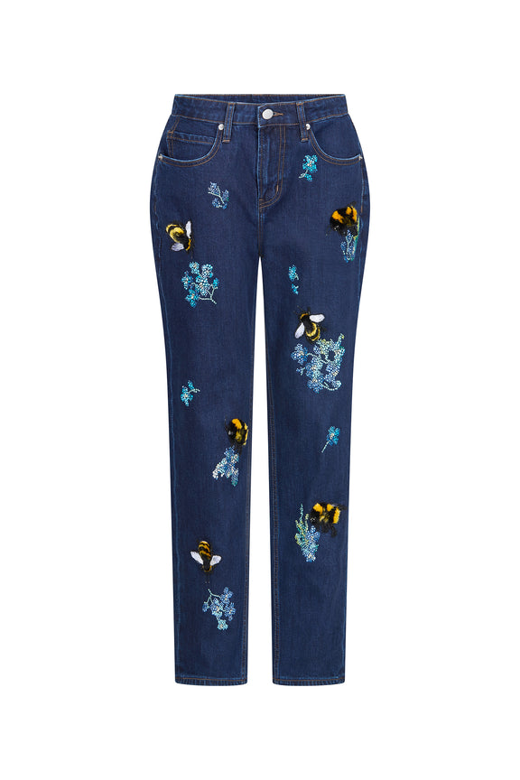 'BUSY GARDEN' BOYFRIEND JEAN - - Libertine