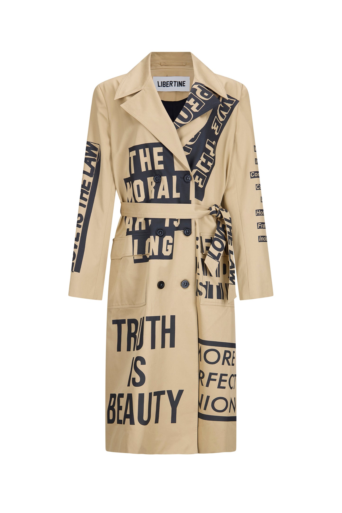 'DEMOCRACY' LONG LEAN TRENCH - - Libertine