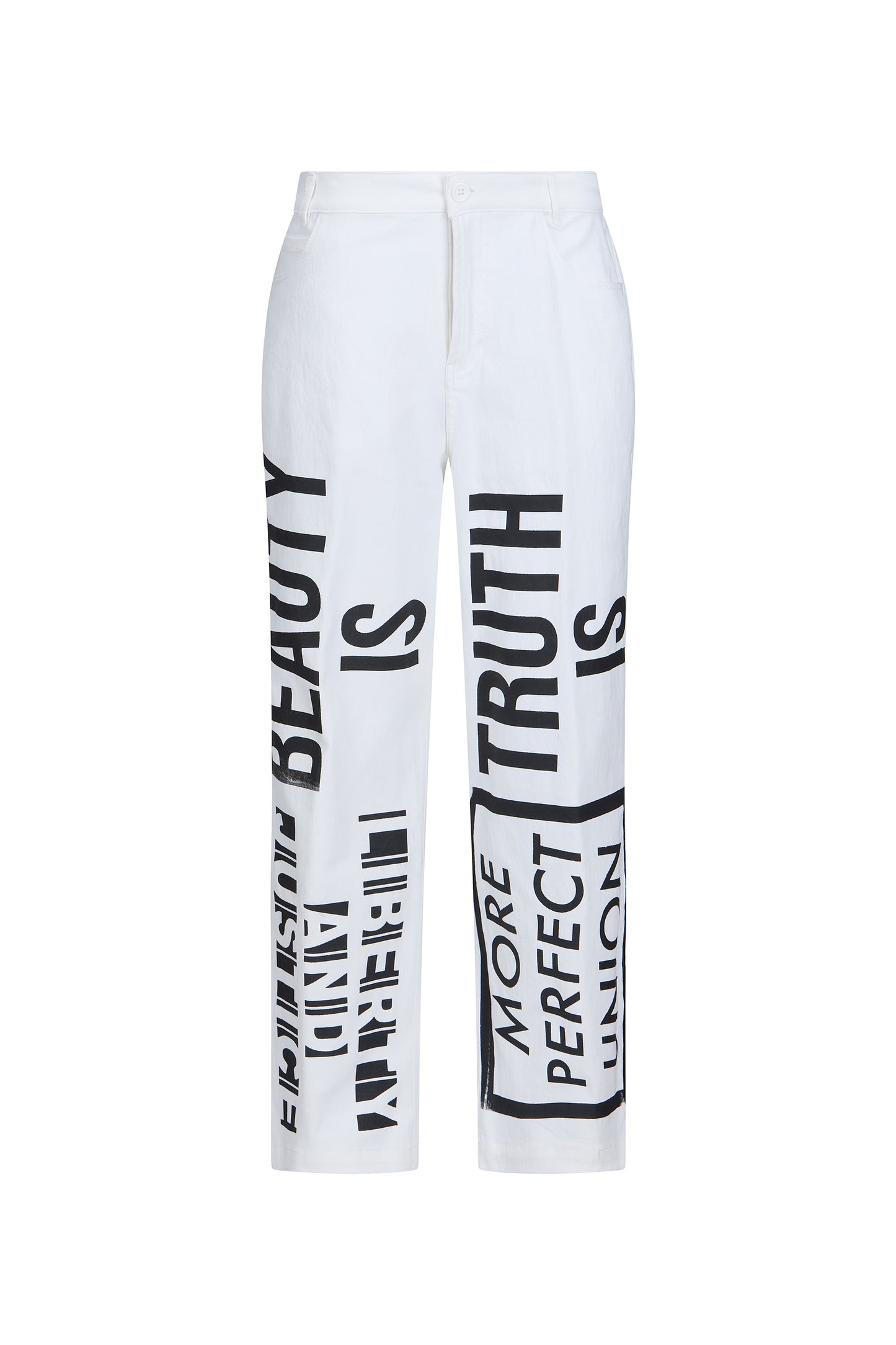 'DEMOCRACY' CROPPED WIDE LEG PANT - - Libertine