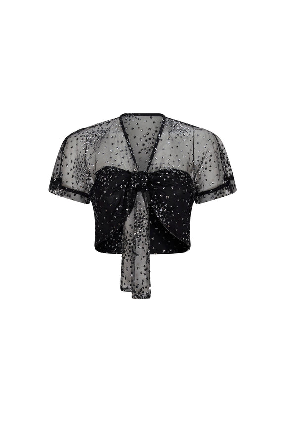 'LUNAR NOIR' CARMEN TOP - - Libertine