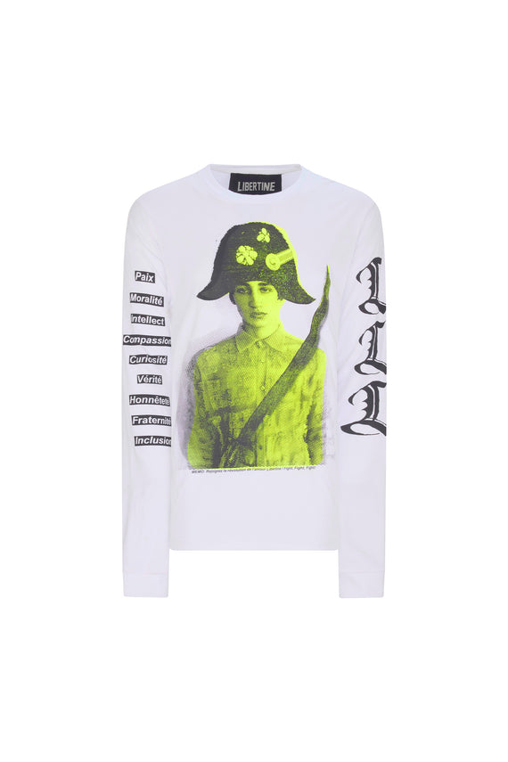 'PAIX SILK SCREEN' LONG SLEEVE T SHIRT - - Libertine - Main image