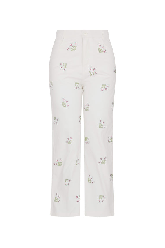 'FRENCH GARDEN' CROPPED WIDE LEG PANT - - Libertine - Main image