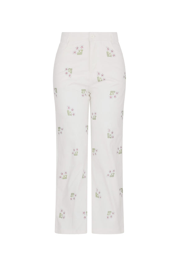 'FRENCH GARDEN' CROPPED WIDE LEG PANT - - Libertine