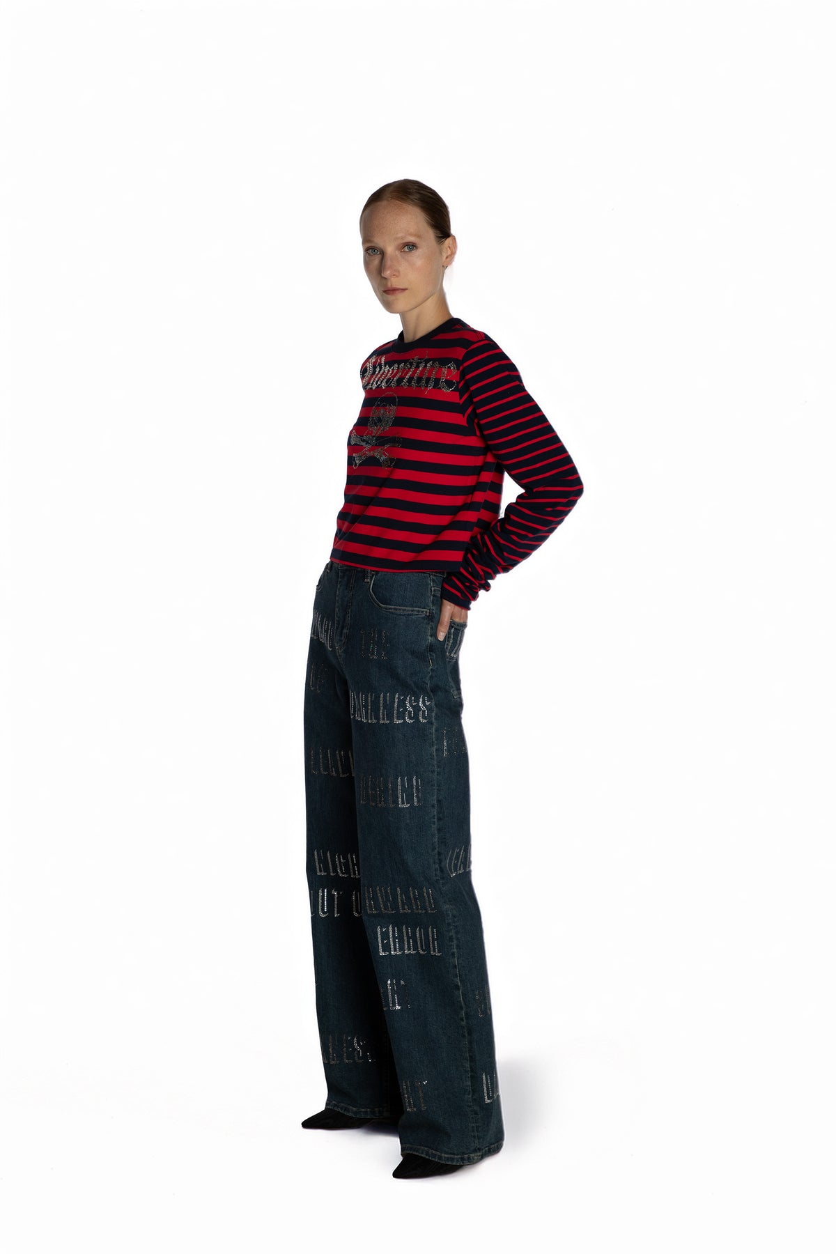 'SKULL N BONES' LONGEST SLEEVE T SHIRT - - Libertine
