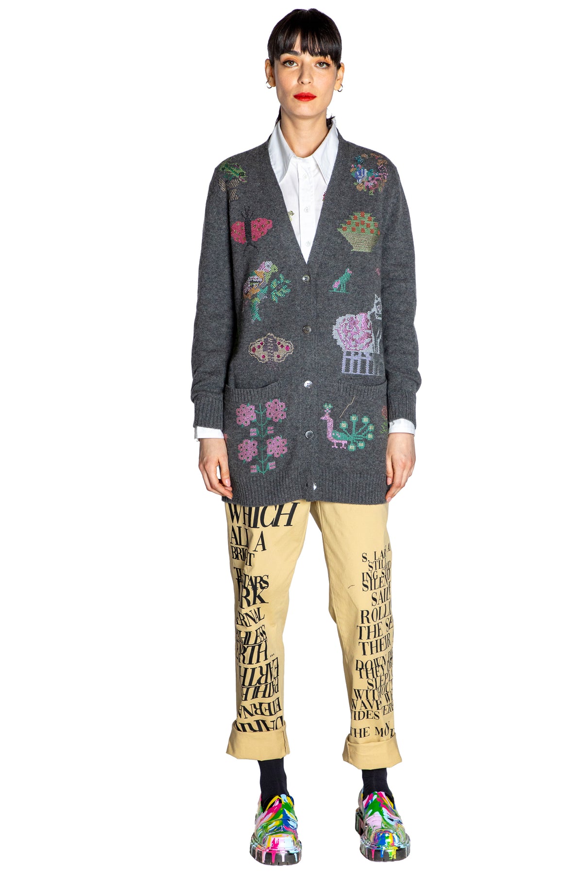 'NEEDLEPOINT MULTI' OVERSIZED CARDIGAN - - Libertine