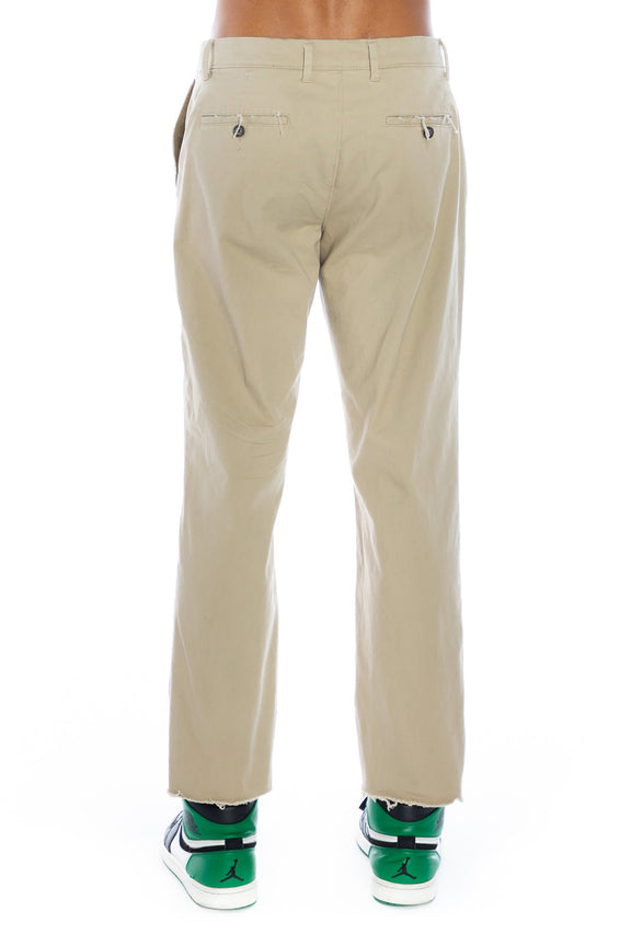 SILK SCREENED ‘MADOURA' MEN'S KHAKI CHINOS - Men's Bottoms - Libertine