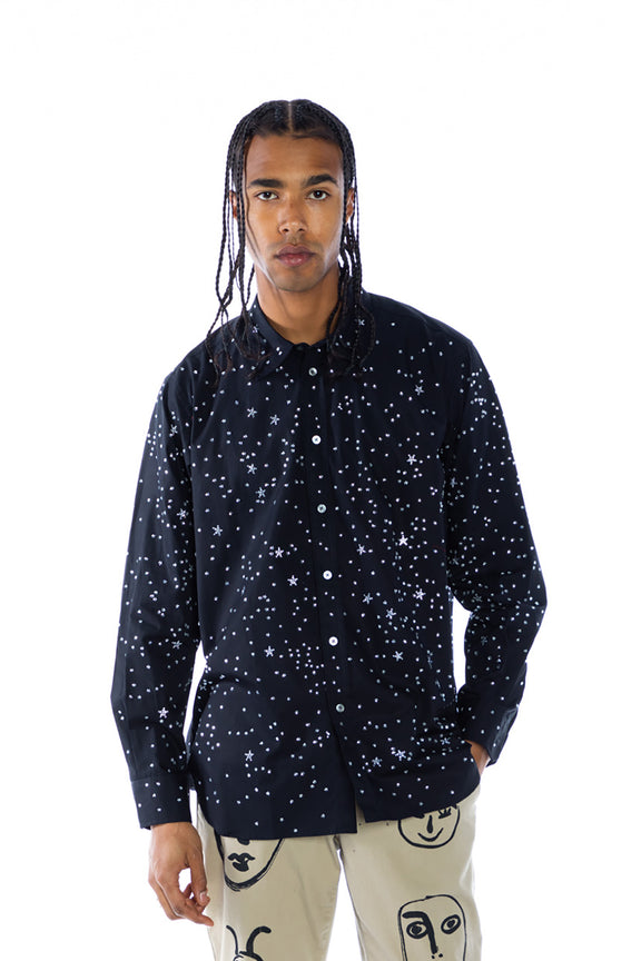 CRYSTAL 'LONGFELLOW'S LIGHT OF STARS' BLACK SHIRT - SHIRTS - Libertine