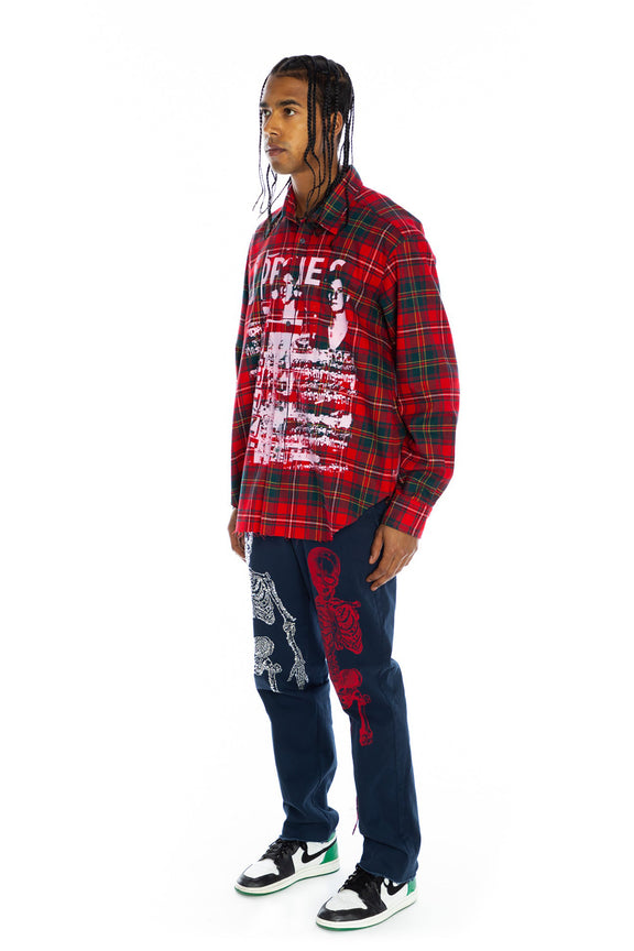 'ENGLISH PUNK ROCK' FLANNEL SHIRT - Men's Tops - Libertine