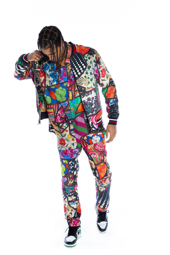 'HOTCH POTCH CRAZY QUILT' BOMBER JACKET - JACKETS - Libertine