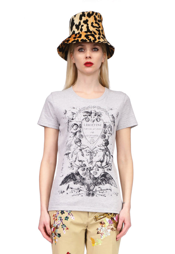 'HANDEL' SHORT SLEEVE GREY T-SHIRT - T SHIRTS - Libertine