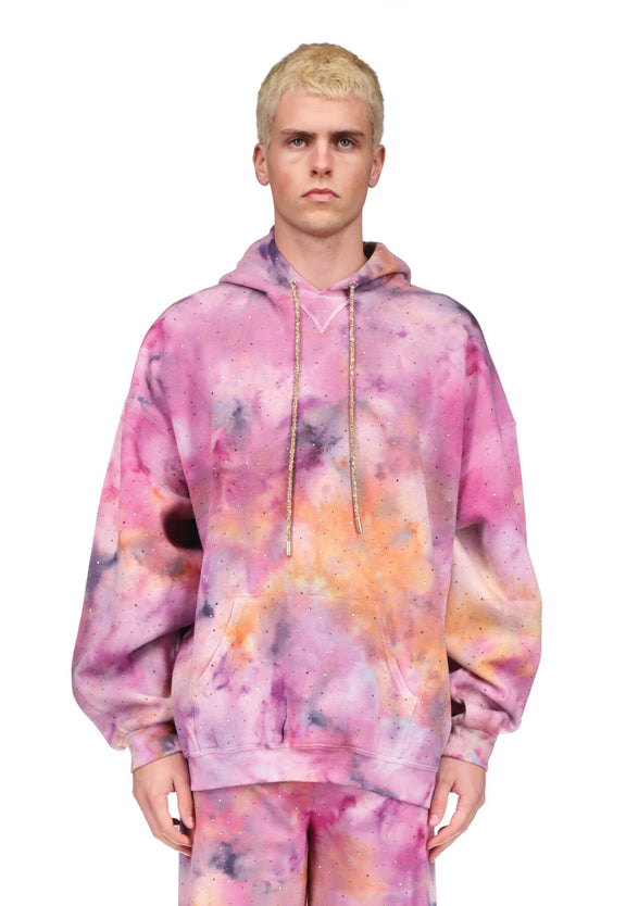 'OOPS I DID IT AGAIN' STAR DUST TIE DYE SLIM HOODIE - SWEATSHIRTS - Libertine