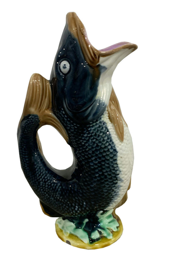 19TH CENTURY ENGLISH MAJOLICA FISH PITCHER 3 - Home - Libertine - Main image