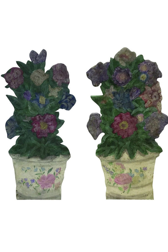 PAIR OF FLORAL IN CACHE POT DUMMY BOARDS - Home - Libertine - Main image