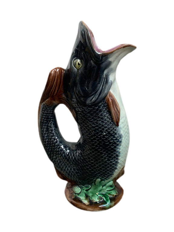 19TH CENTURY ENGLISH MAJOLICA FISH PITCHER 4 - Home - Libertine