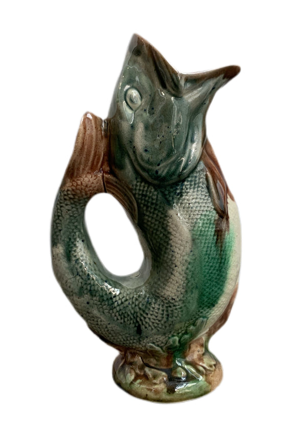 19TH CENTURY ENGLISH MAJOLICA FISH PITCHER 1 - Home - Libertine