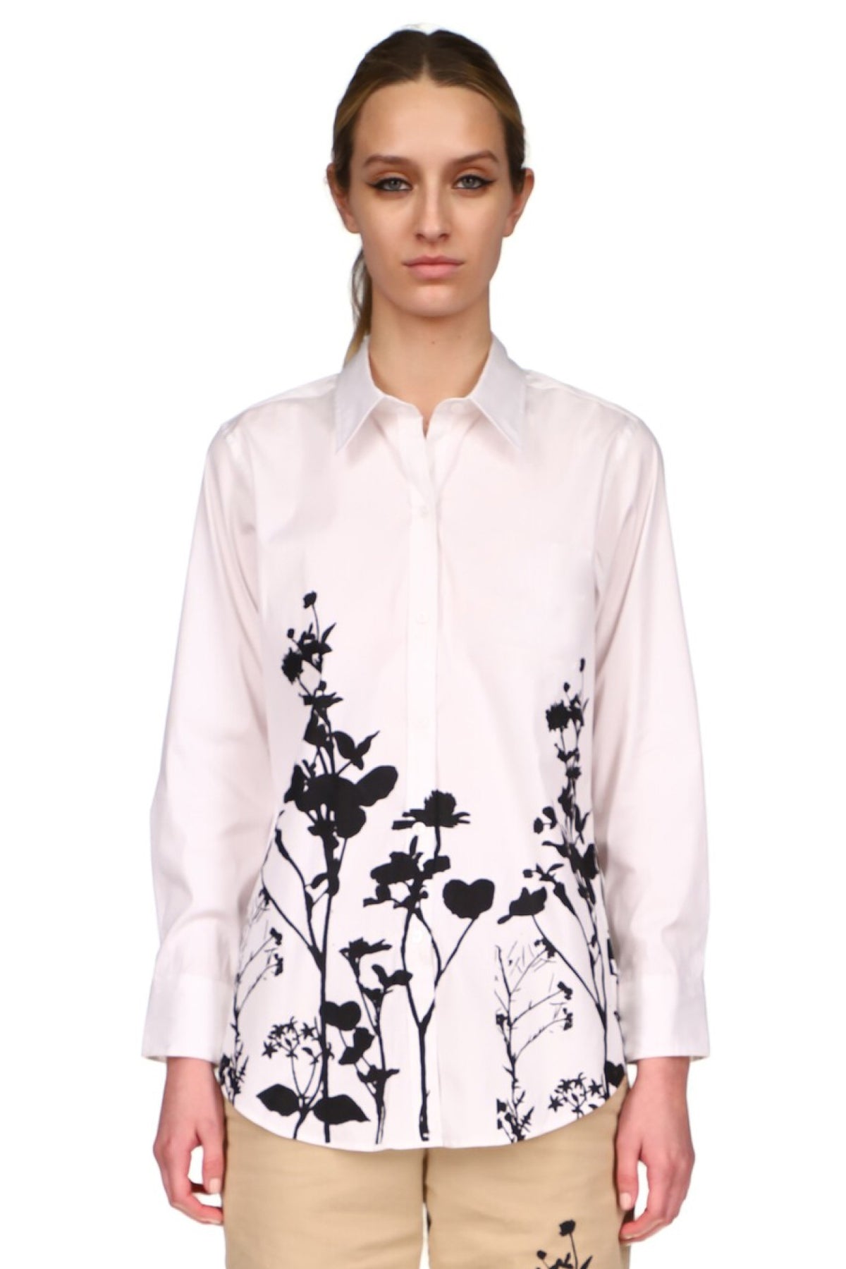 SILK SCREENED ‘FENNEL GARDEN' NEW CLASSIC SHIRT - Women's Tops - Libertine