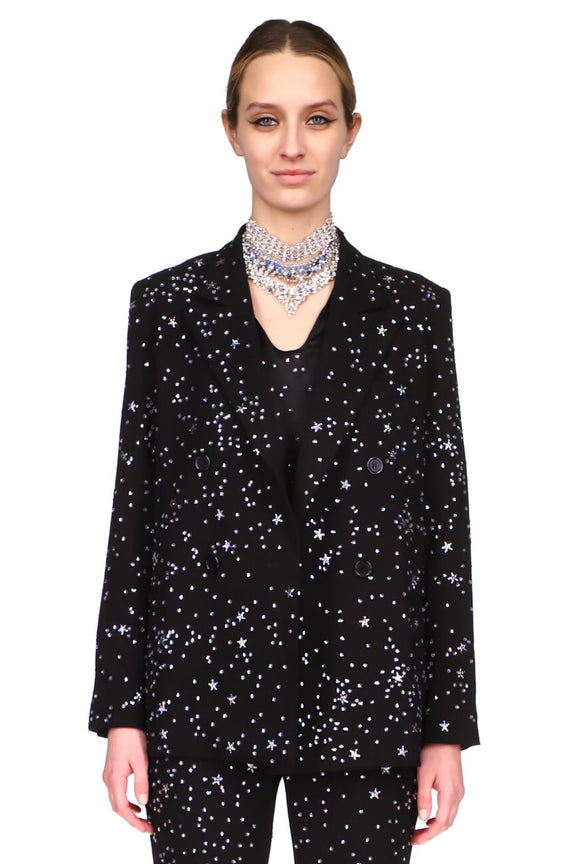 CRYSTAL 'LONGFELLOW'S LIGHT OF STARS' DOUBLE BREASTED JACKET - BLAZERS - Libertine