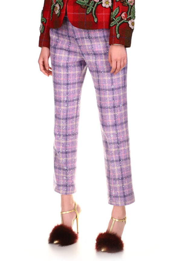 CRYSTAL 'LONGFELLOW'S LIGHT OF STARS' NARROW PANTS IN 'SCOTTISH LILAC' - PANTS - Libertine