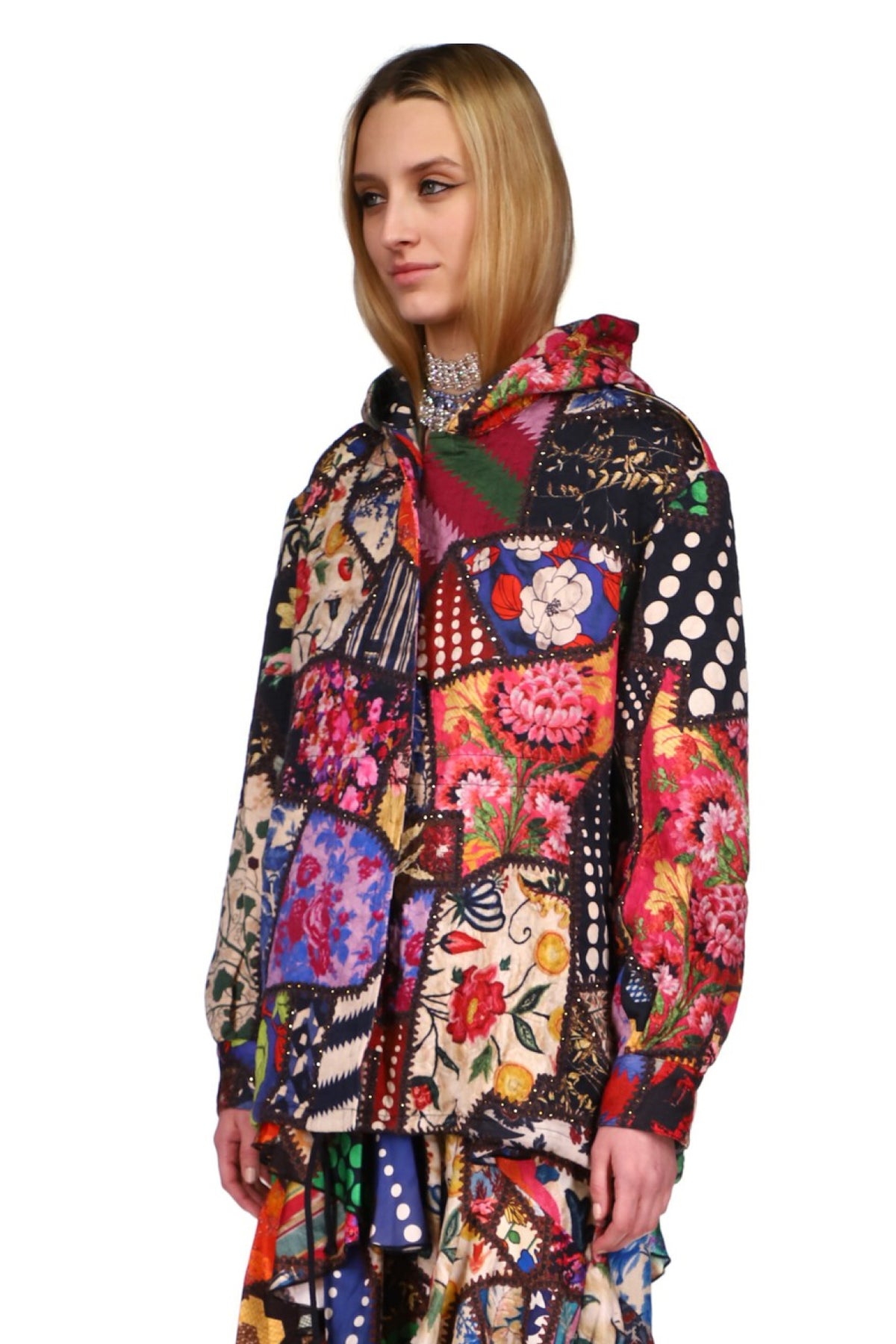 CRYSTAL 'HOTCH POTCH CRAZY QUILT' PARKA - COATS - Libertine