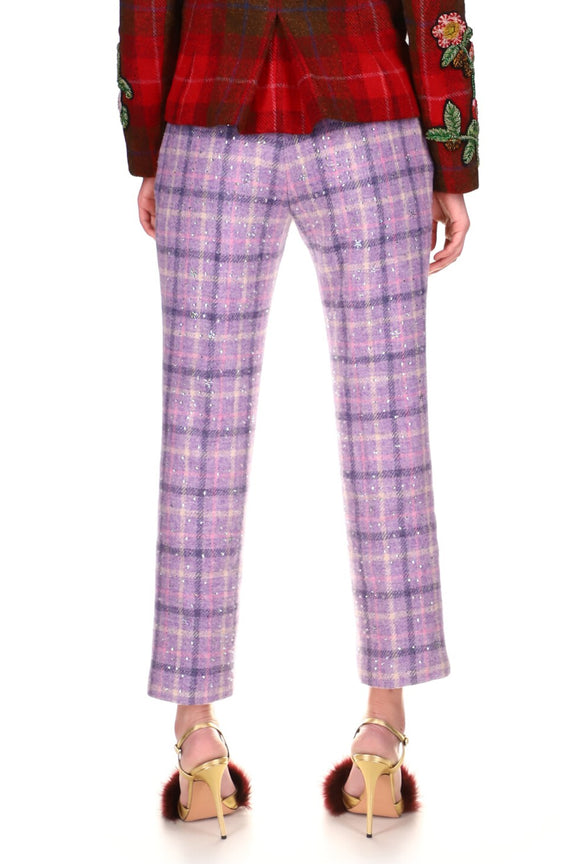 CRYSTAL 'LONGFELLOW'S LIGHT OF STARS' NARROW PANTS IN 'SCOTTISH LILAC' - PANTS - Libertine